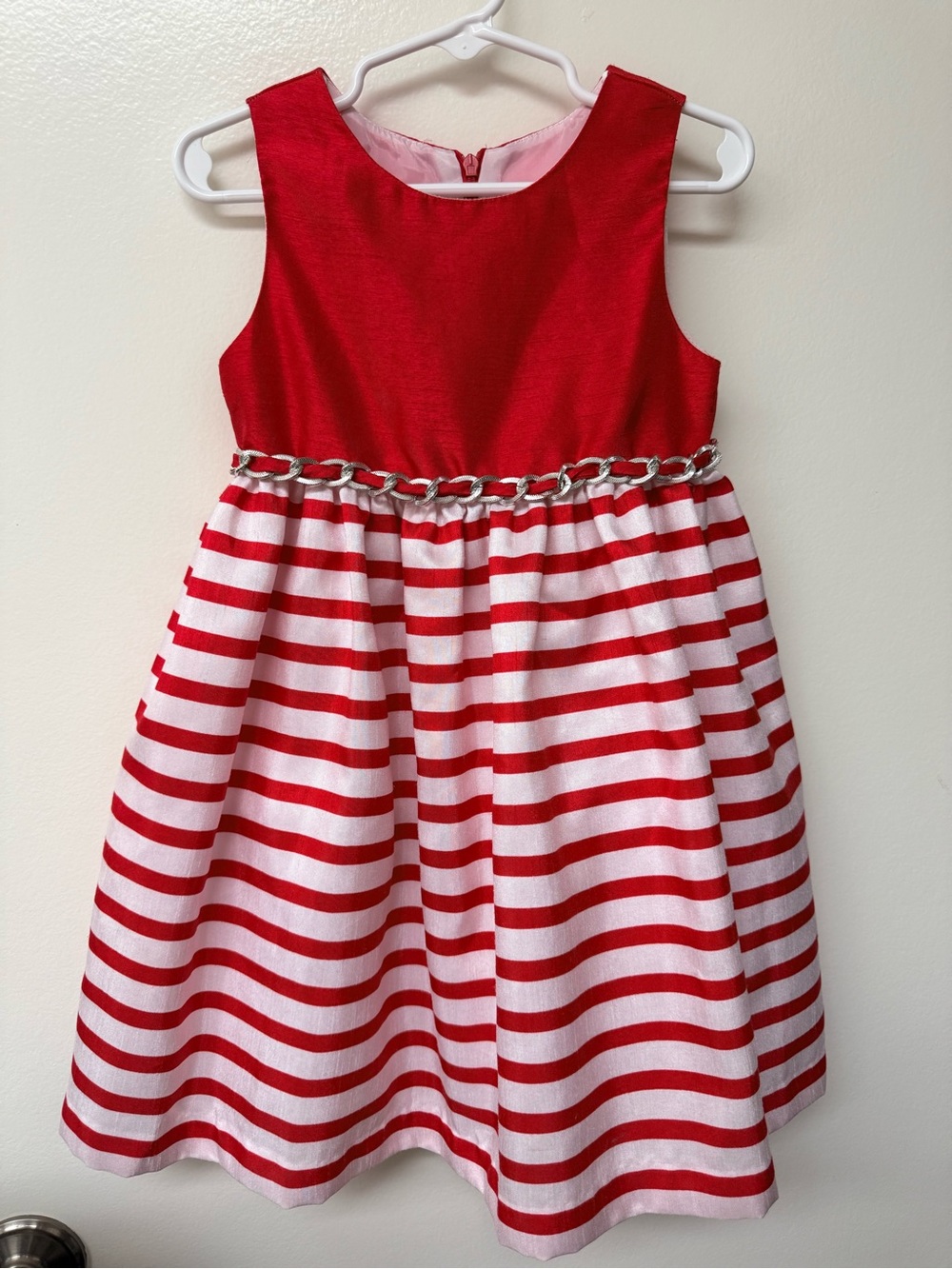 American Princess Red and White Striped Holiday Dress